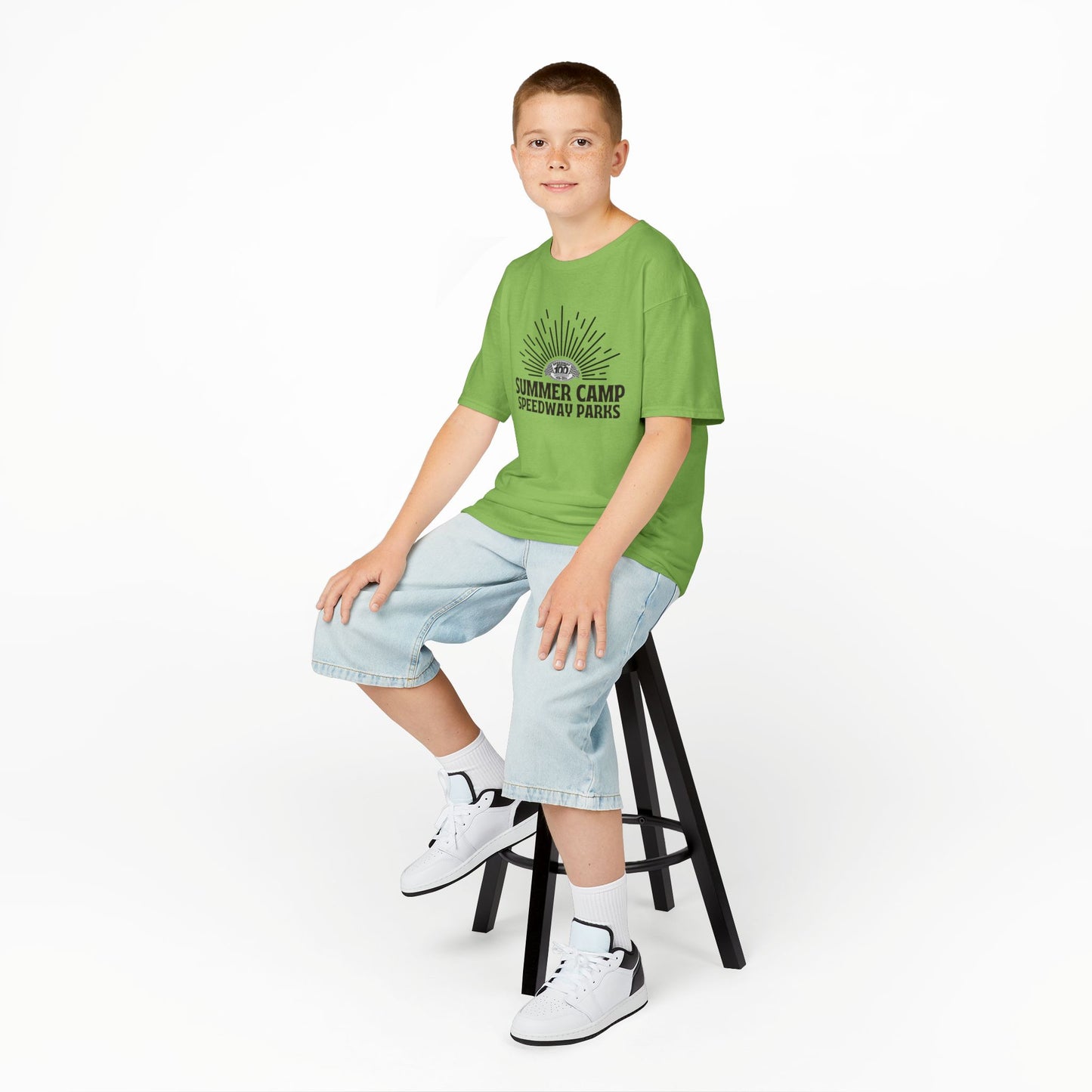 Youth Summer Camp T-Shirt - 2026 Speedway Parks Sunrise Tee