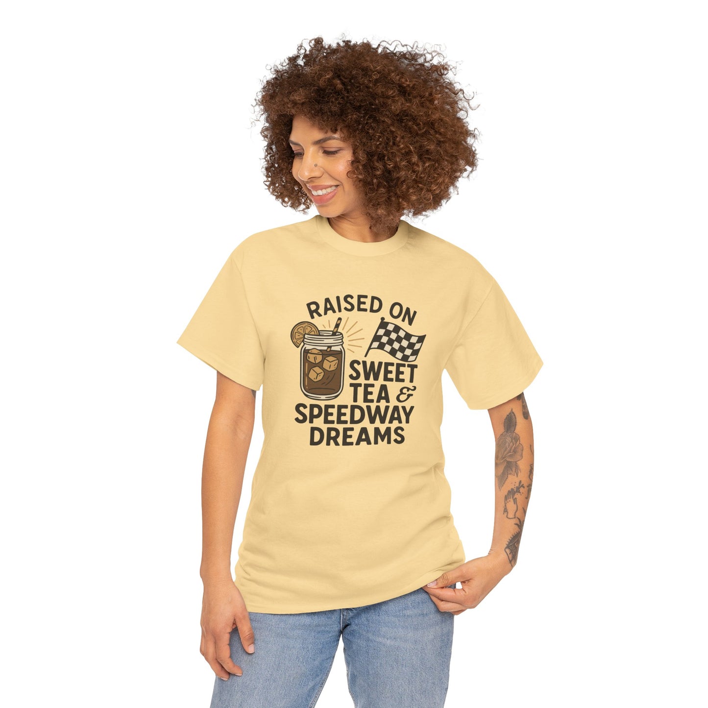 Raised on Sweet Tea & Speedway Dreams Tee