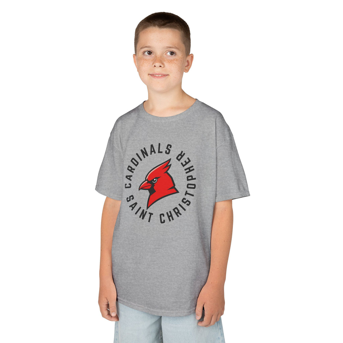 Youth Saint Christopher Cardinals Logo Tee