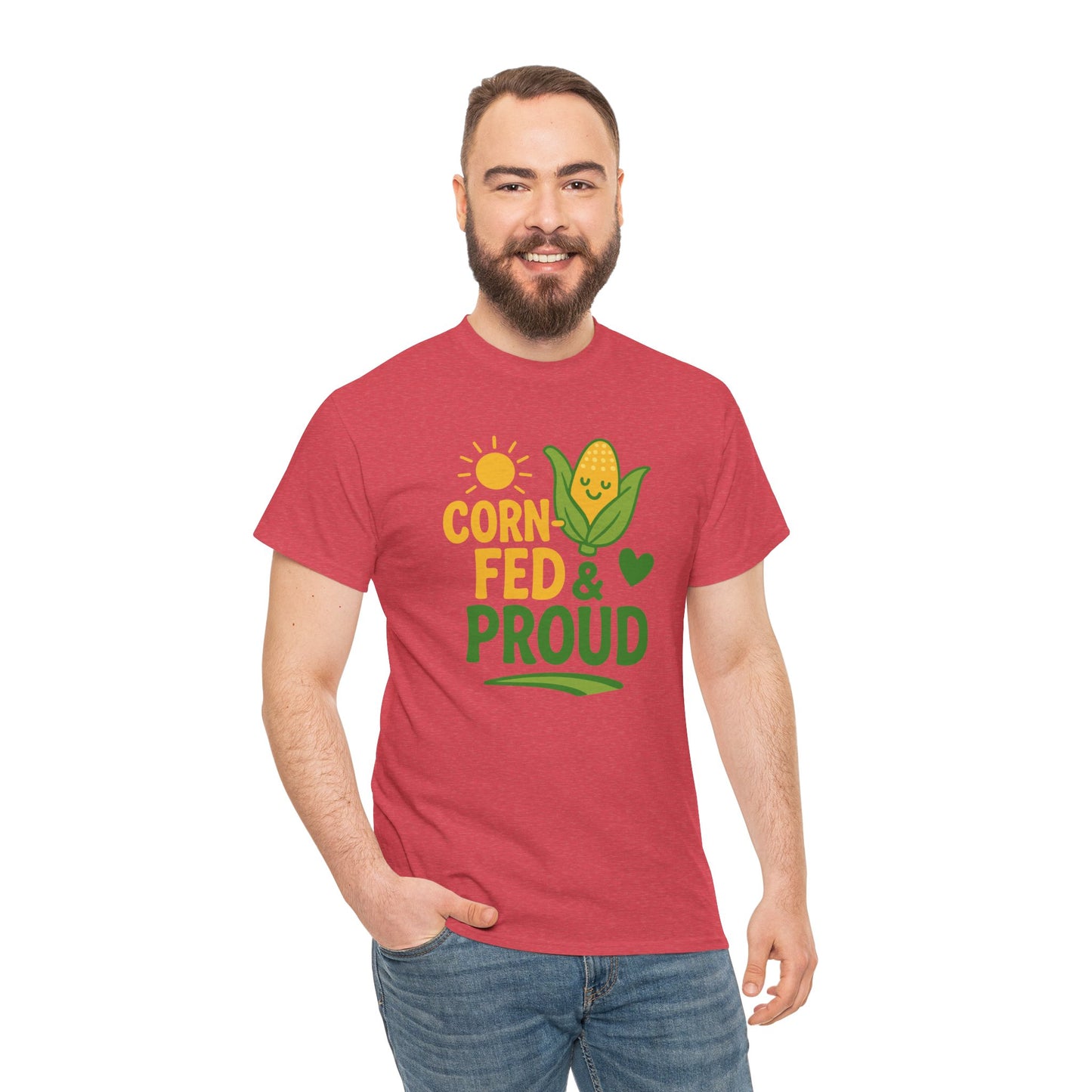 Corny Fed & Proud T-Shirt — Cute Corn Pride Graphic Tee for Farmers & Gardeners