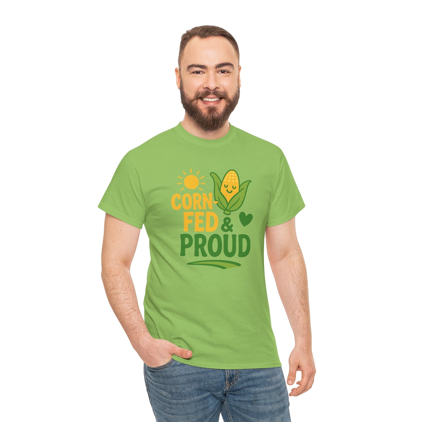 Corny Fed & Proud T-Shirt — Cute Corn Pride Graphic Tee for Farmers & Gardeners