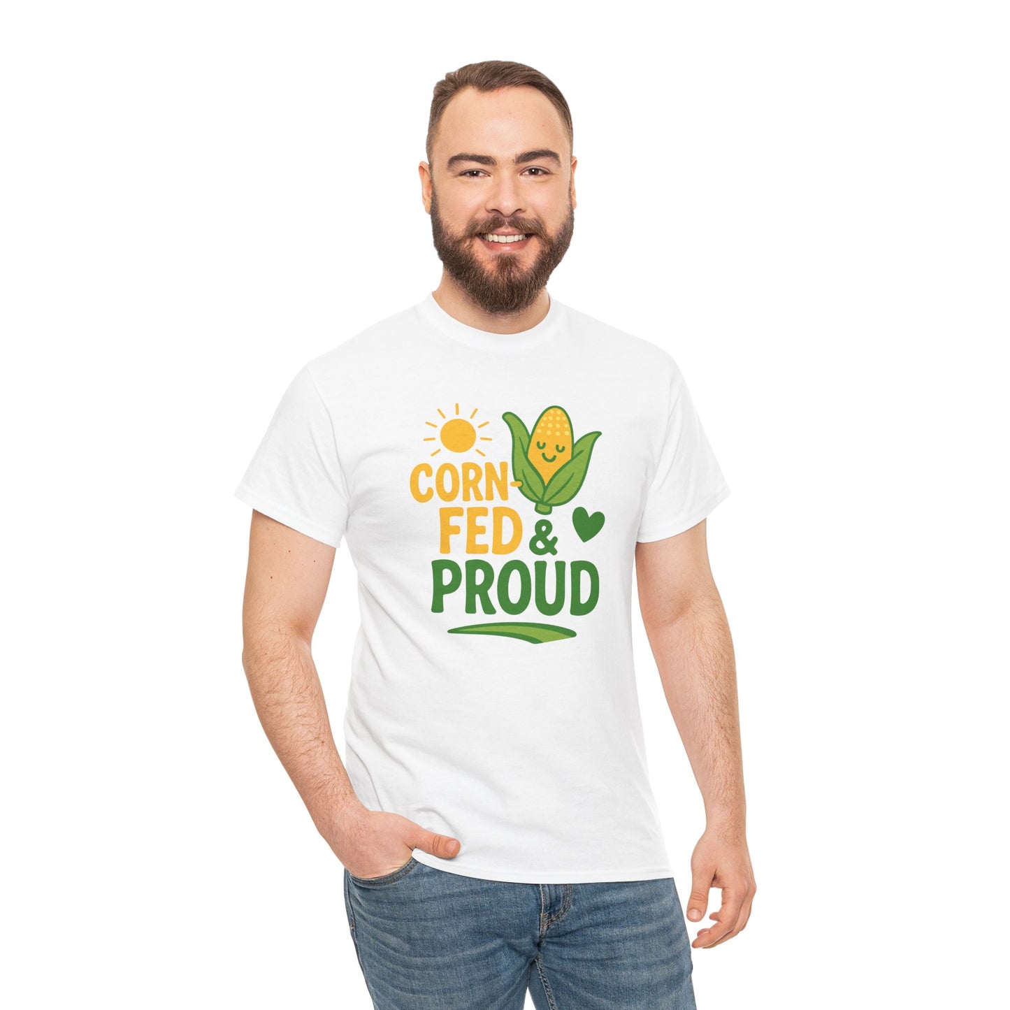 Corny Fed & Proud T-Shirt — Cute Corn Pride Graphic Tee for Farmers & Gardeners