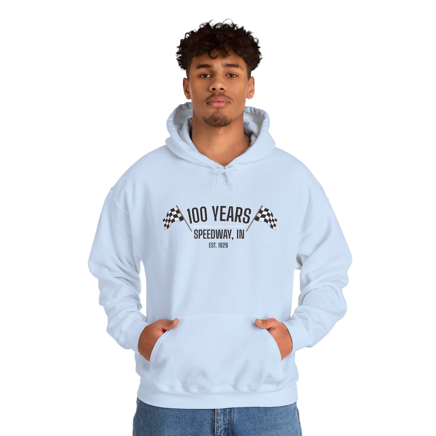 Adult 100th Anniversary - Speedway Flag Hoodie