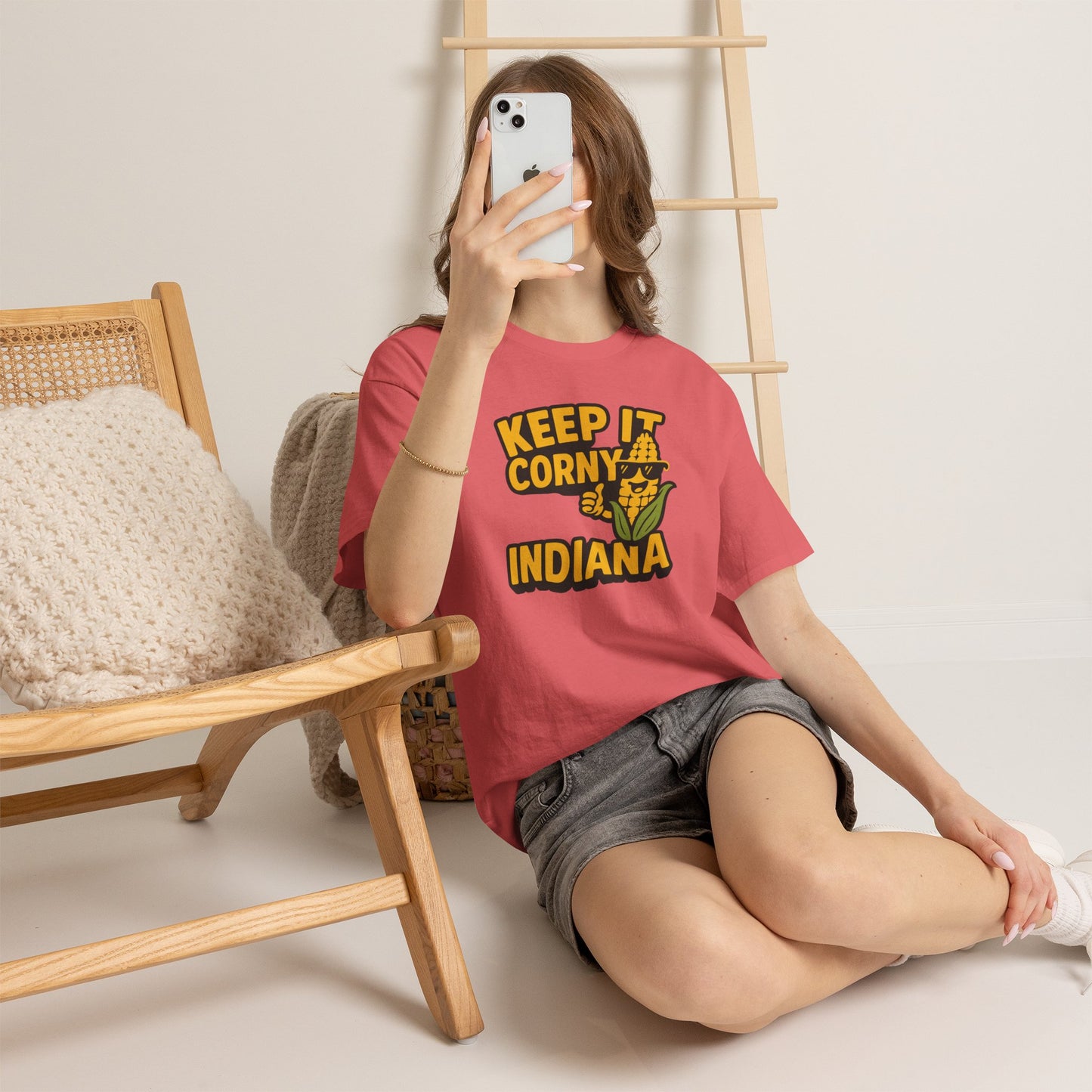 Keep It Corny Indiana T-Shirt — Funny Corn Mascot Tee