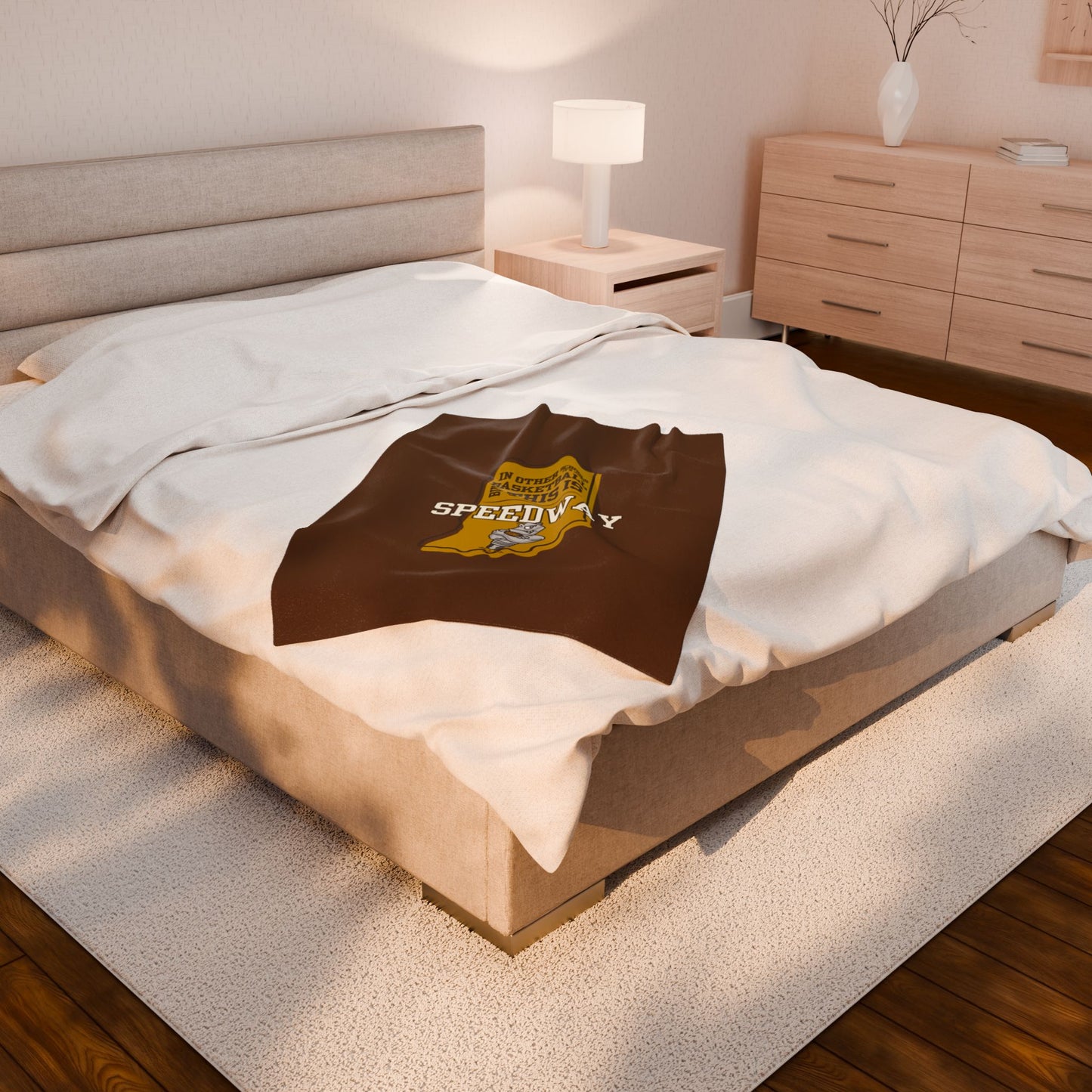 Velveteen Plush Bleacher Blanket - Speedway Sparkplugs