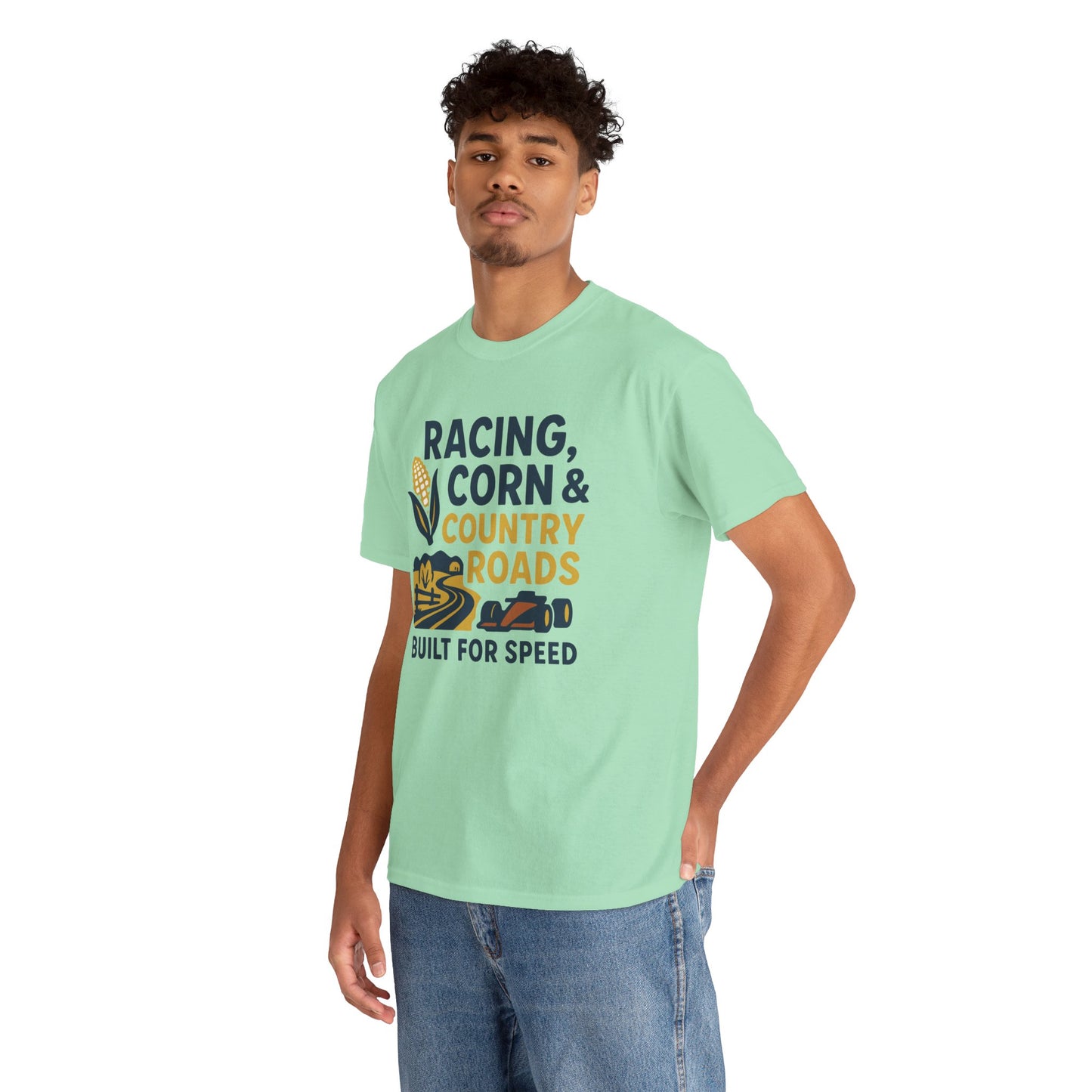 Racing, Corn & Country Roads T-Shirt – Built for Speed Tee