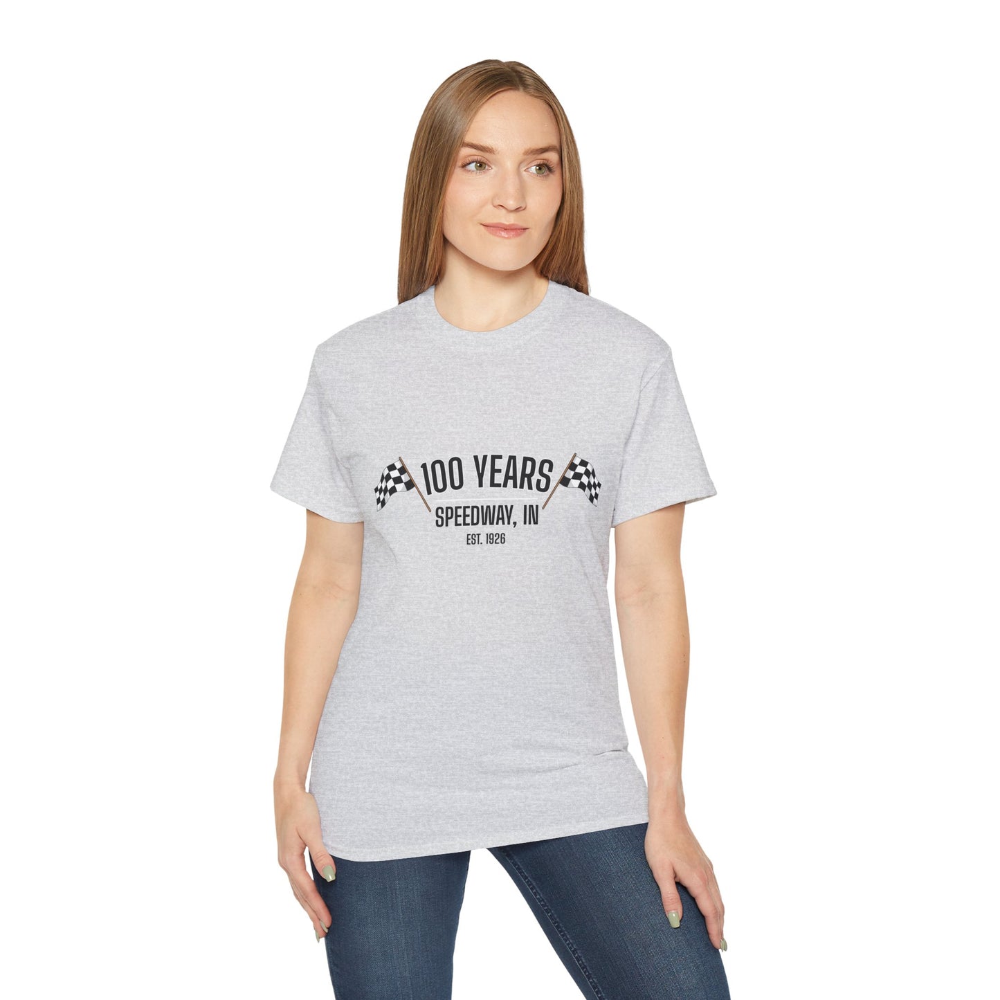 Adult 100th Anniversary - Speedway Flag Tee