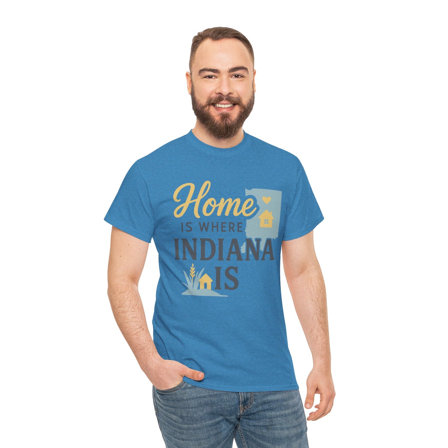 Indiana Home T-Shirt — "Home Is Where Indiana Is" State Pride Tee