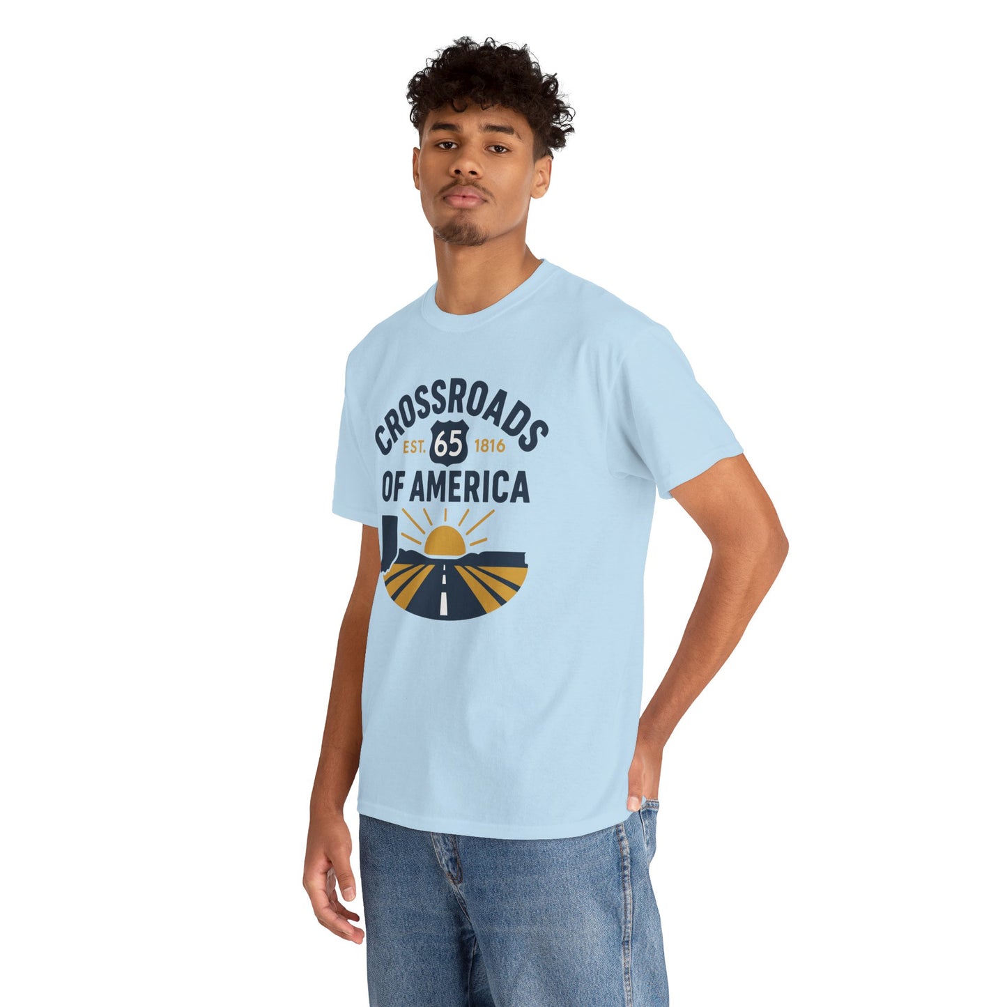Crossroads of America Tee — Route 65 Vintage Roadtrip T‑Shirt