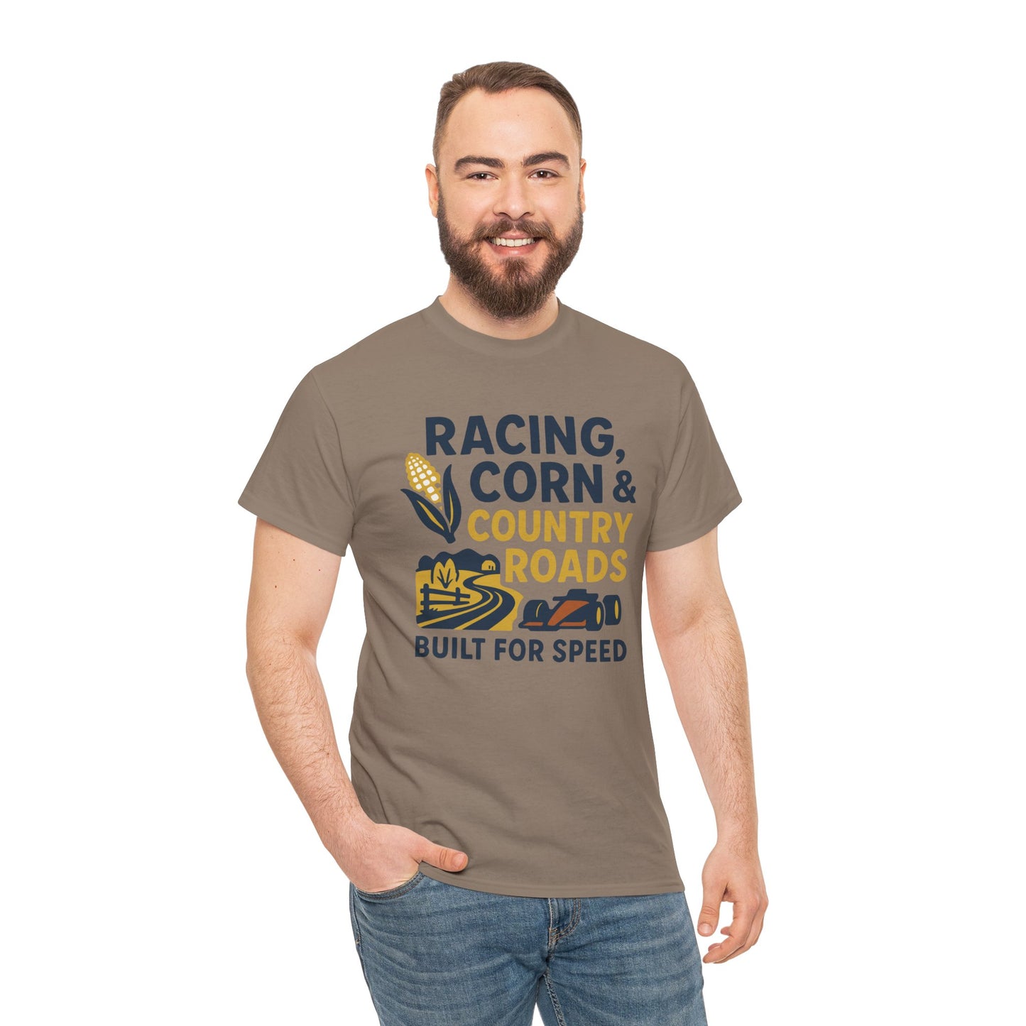 Racing, Corn & Country Roads T-Shirt – Built for Speed Tee