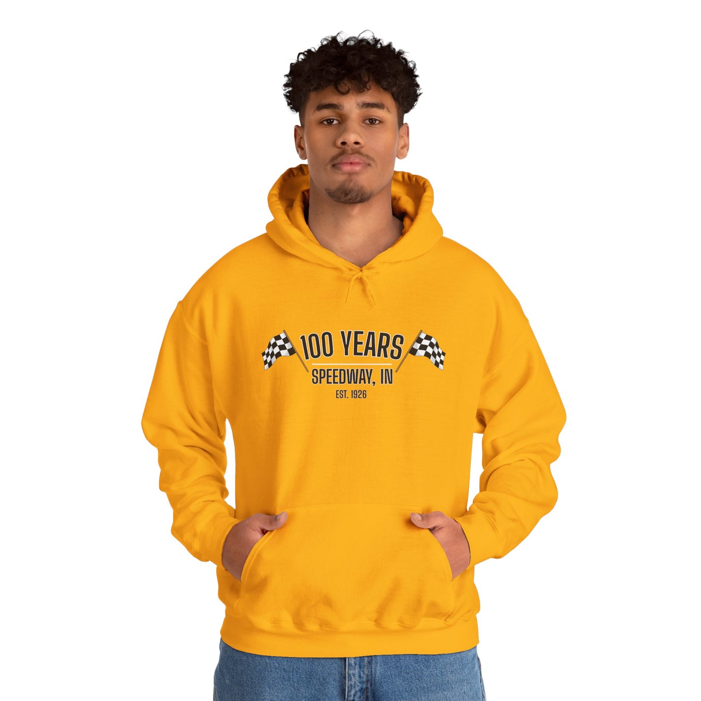 Adult 100th Anniversary - Speedway Flag Hoodie