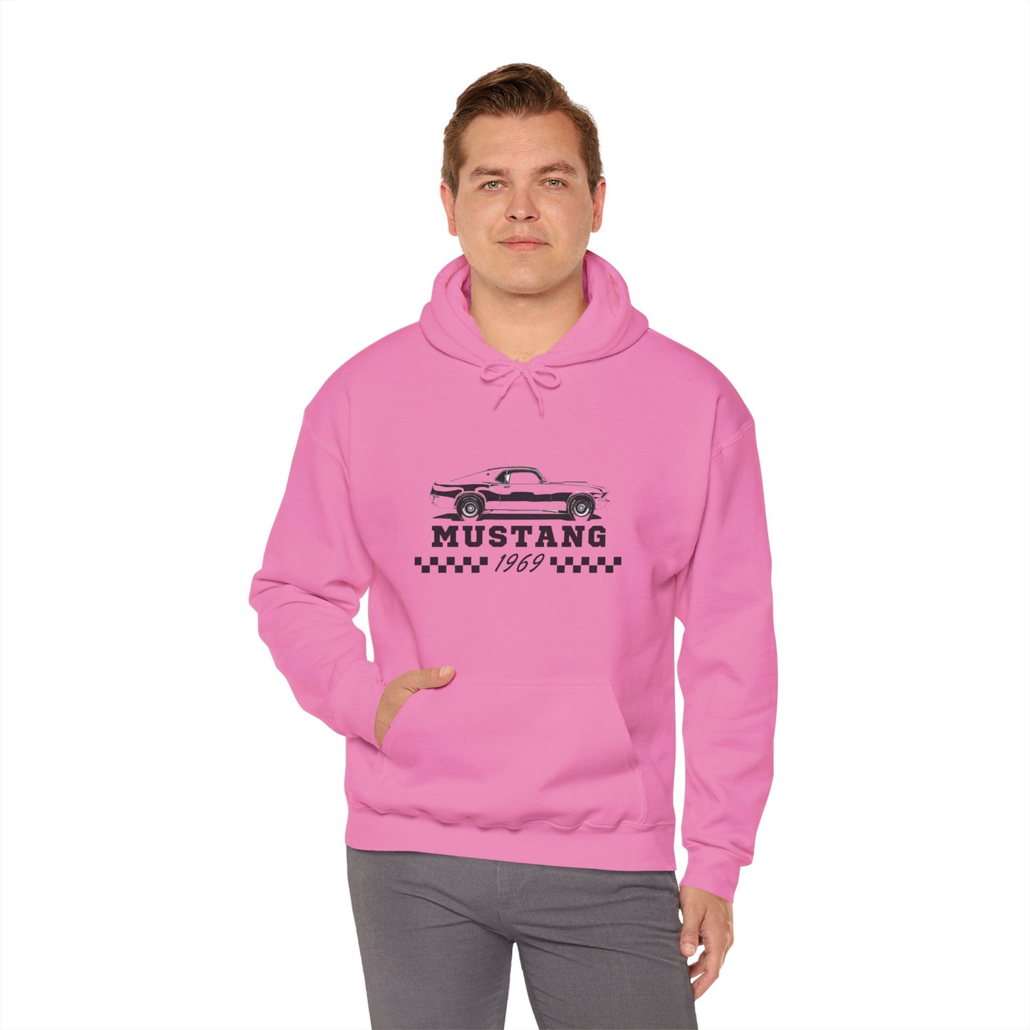 Adult Mustang 1969 Sweatshirt — Vintage Muscle Car Graphic Shirt