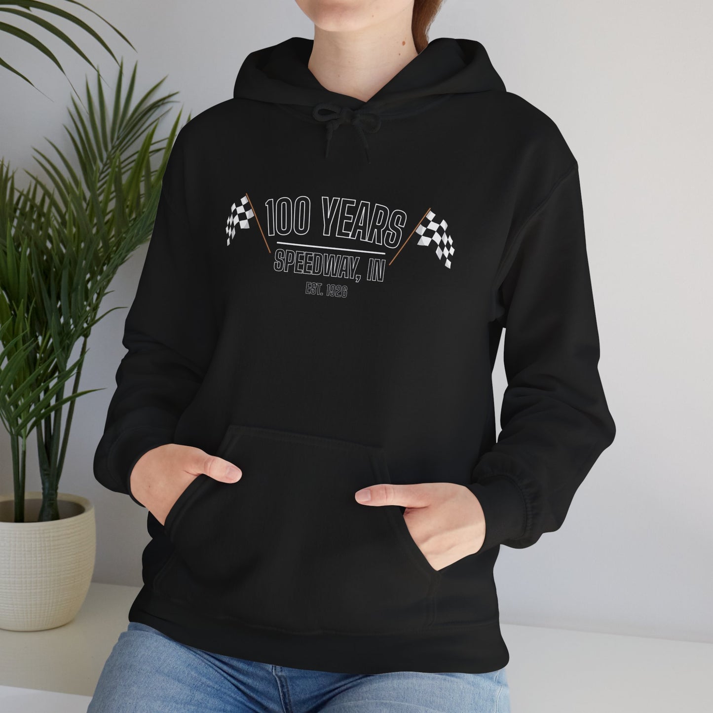 Adult 100th Anniversary - Speedway Flag Hoodie