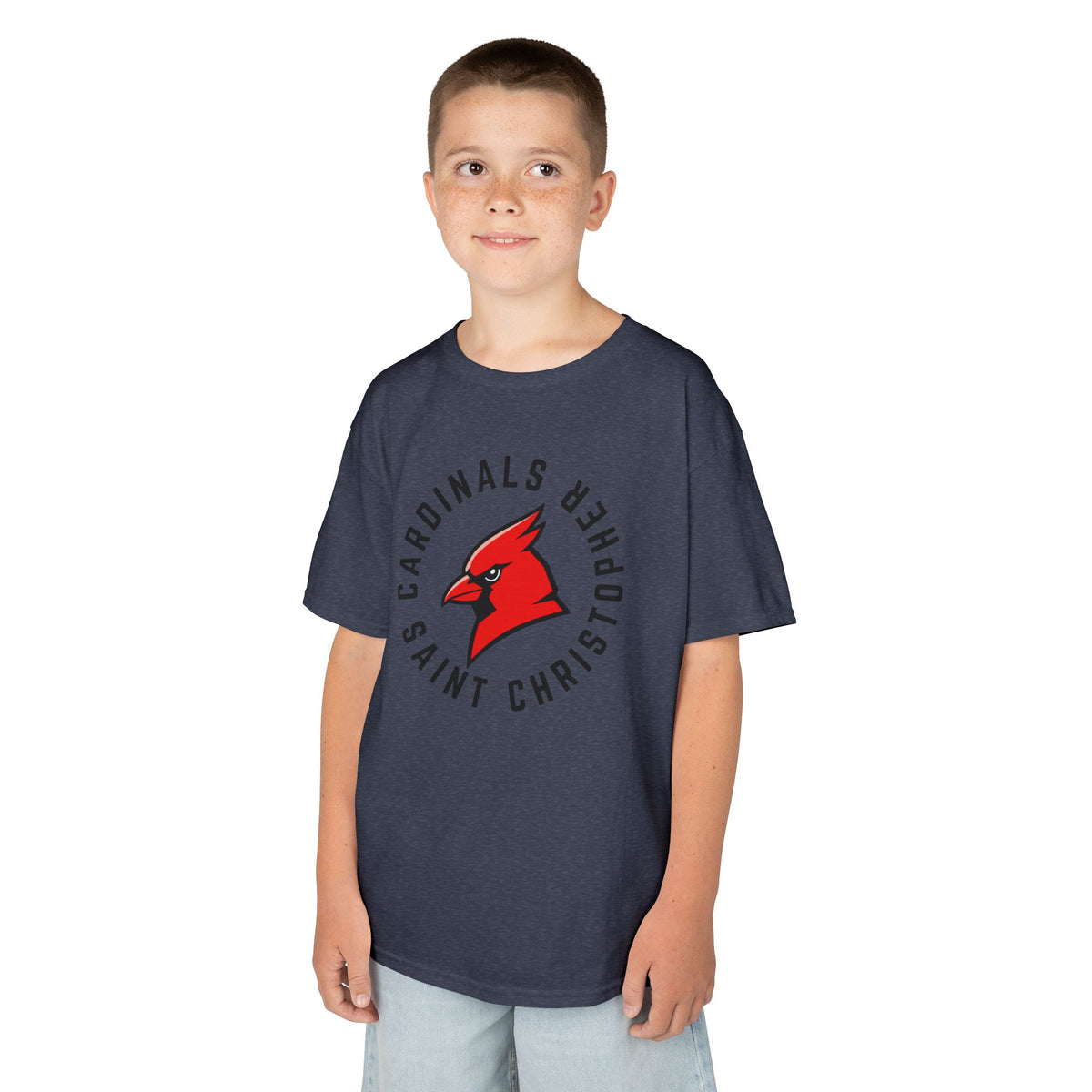Youth Saint Christopher Cardinals Logo Tee
