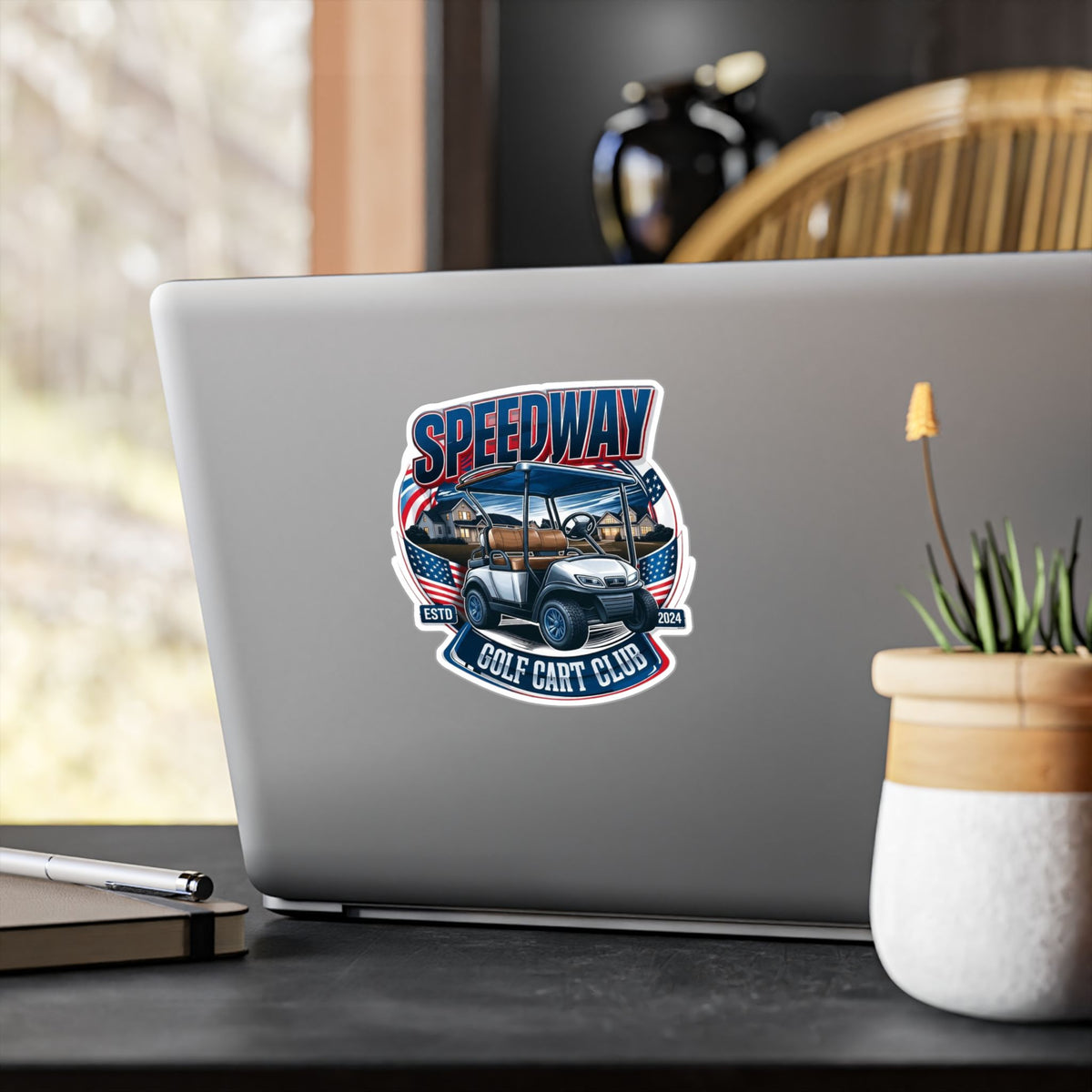 Speedway Golf Cart Club Vinyl Sticker