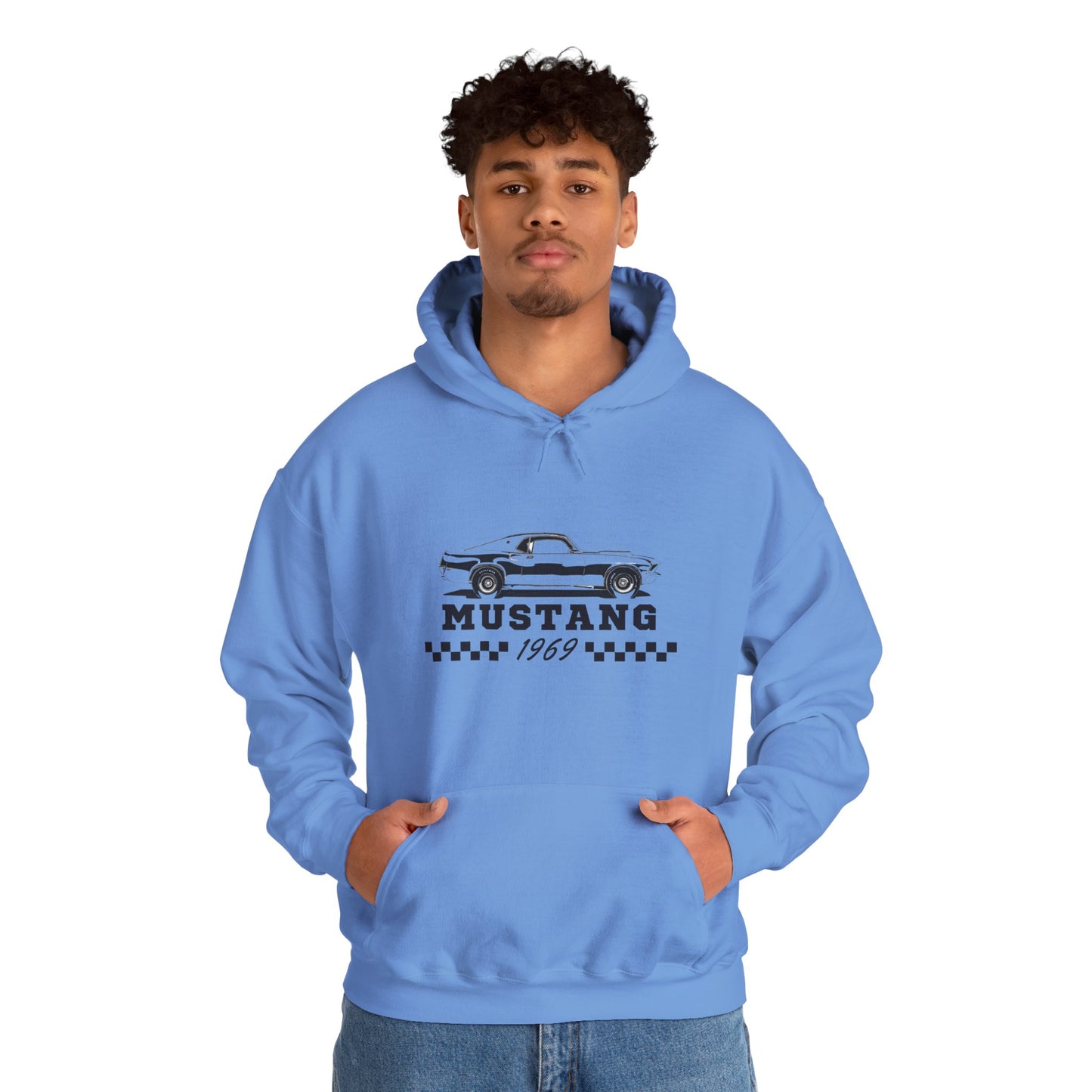 Adult Mustang 1969 Sweatshirt — Vintage Muscle Car Graphic Shirt