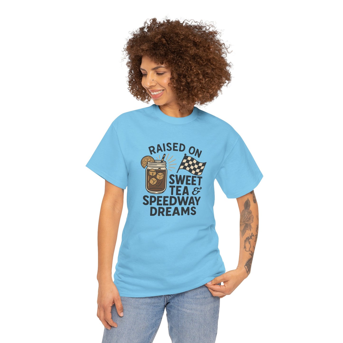 Raised on Sweet Tea & Speedway Dreams Tee