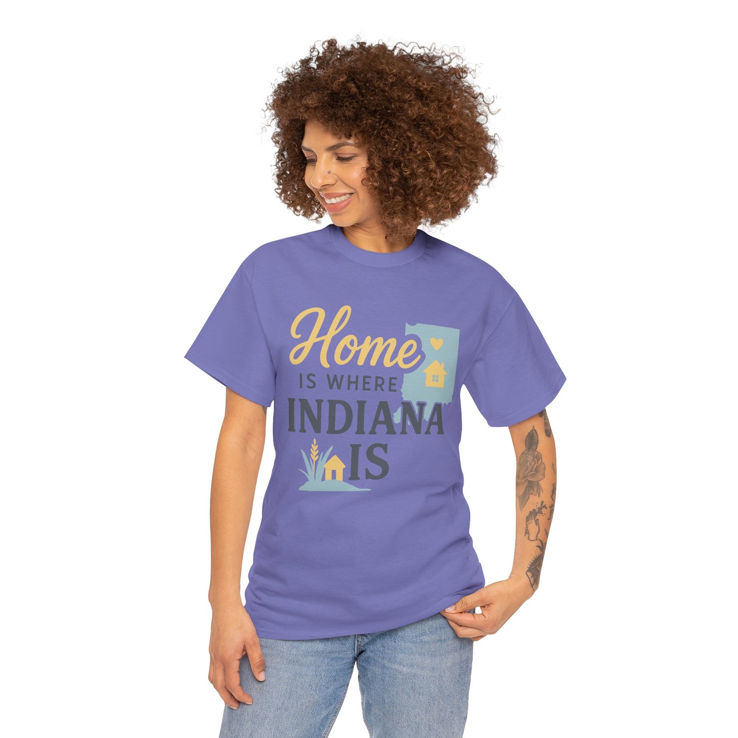Indiana Home T-Shirt — "Home Is Where Indiana Is" State Pride Tee