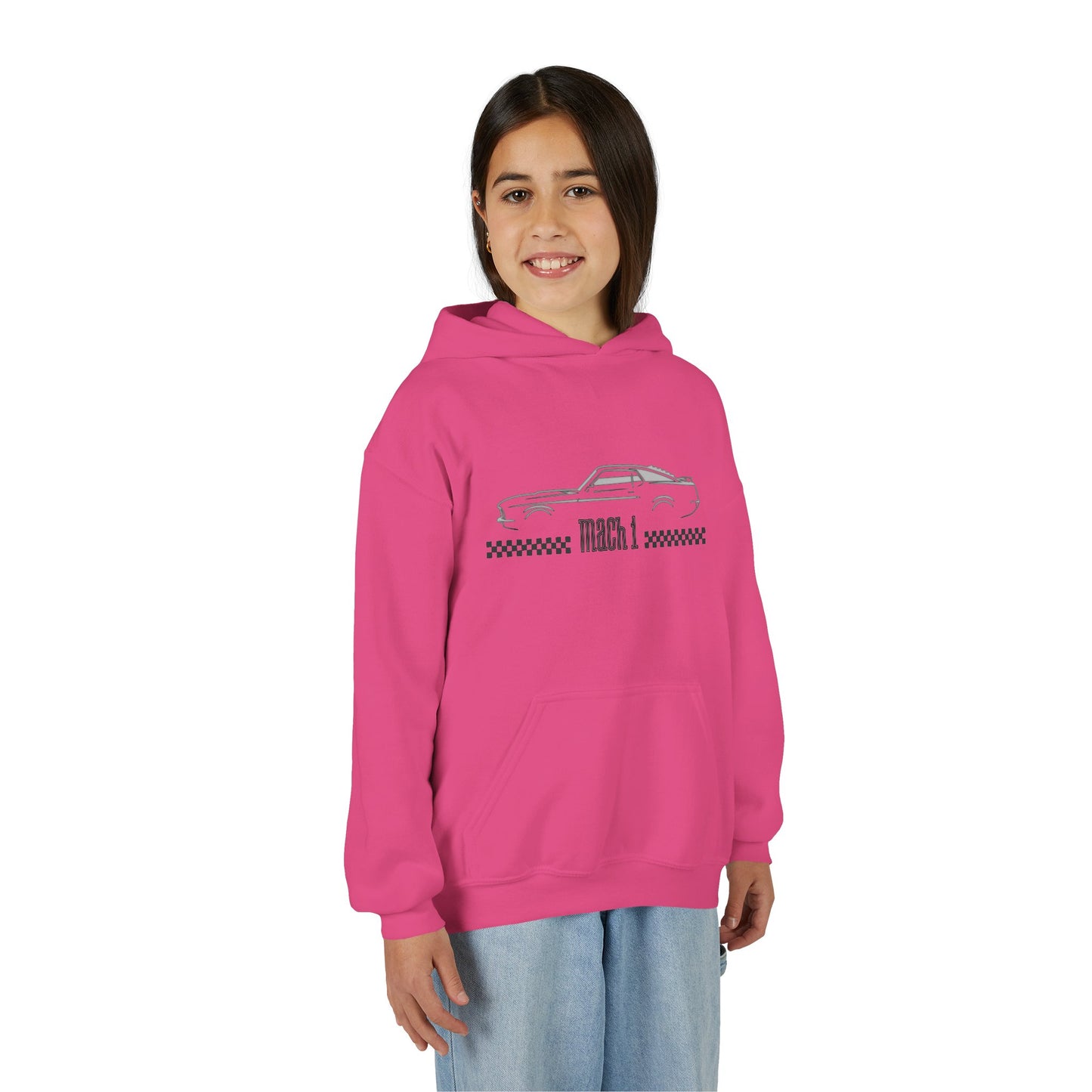 Youth Mustang Mach 1 Hoodie – Classic Vintage Car Pullover