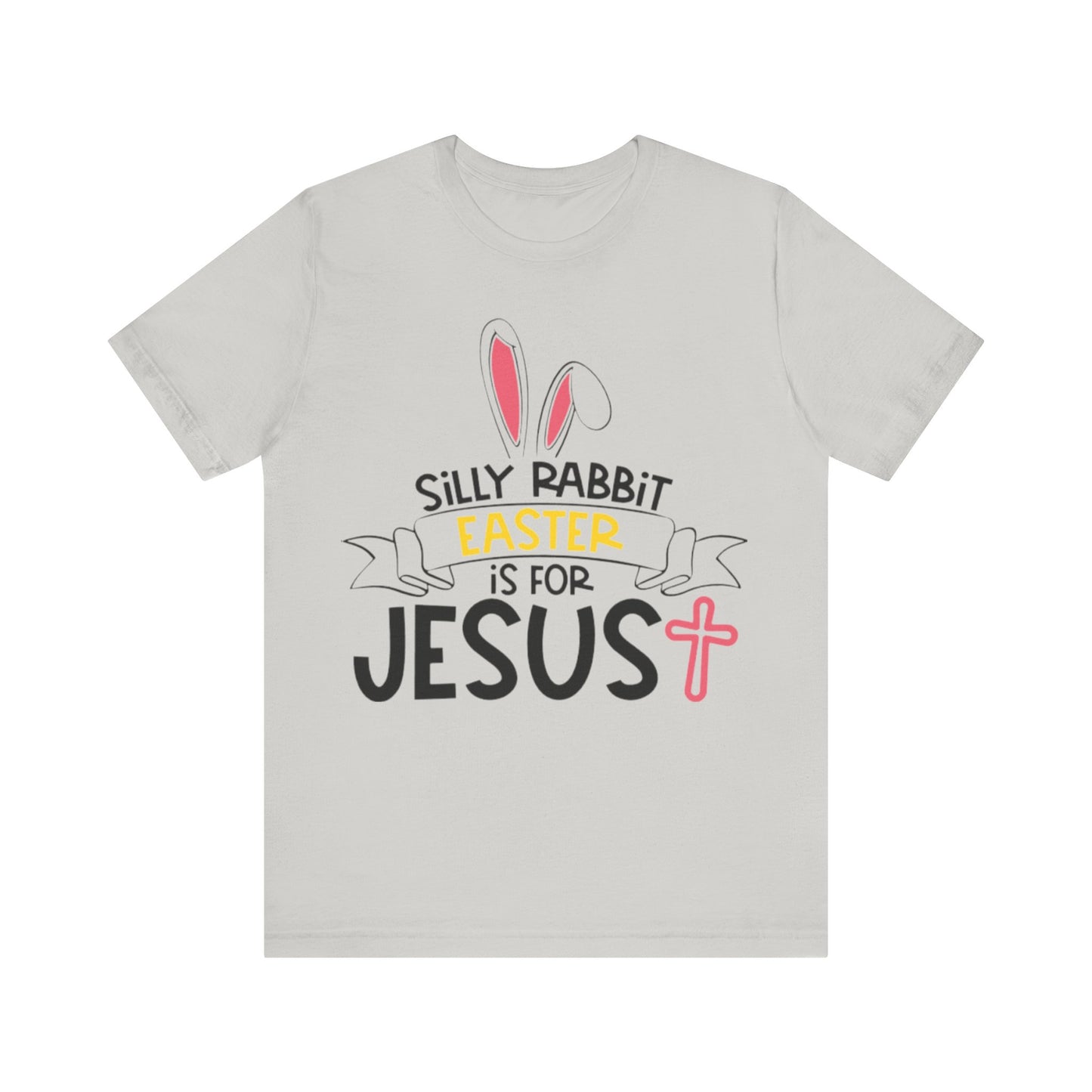 Adult Short Sleeve Tee - Jesus, Easter Rabbit