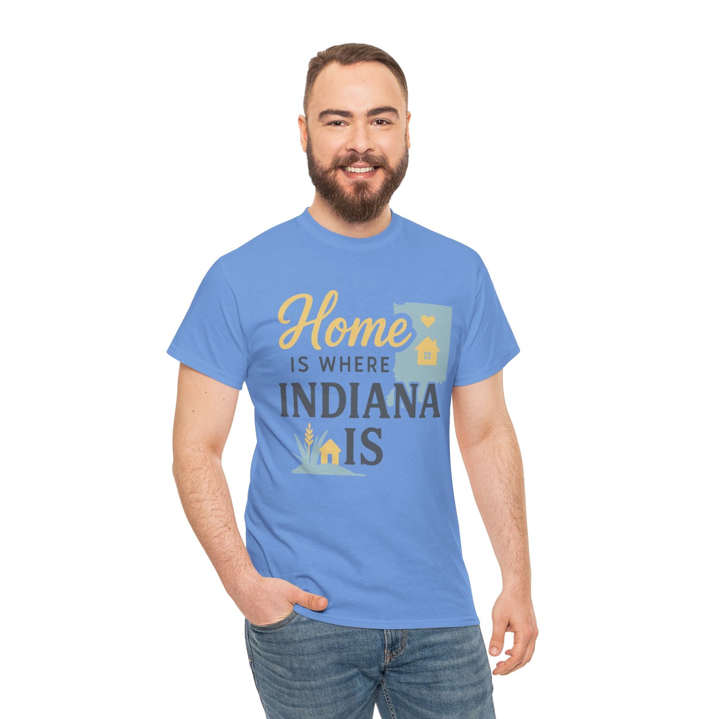 Indiana Home T-Shirt — "Home Is Where Indiana Is" State Pride Tee