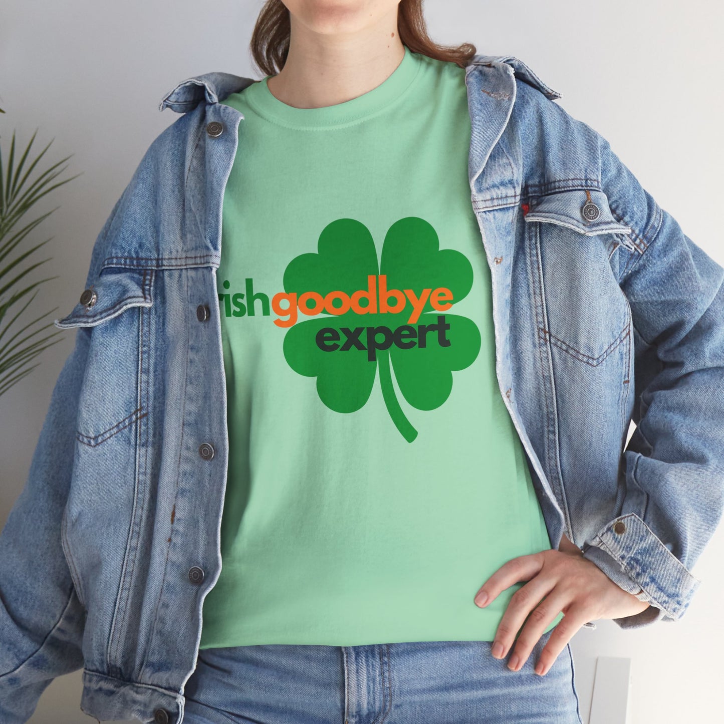 Adult St. Patrick's Day Tee — "Irish Goodbye Expert" Shamrock T-Shirt