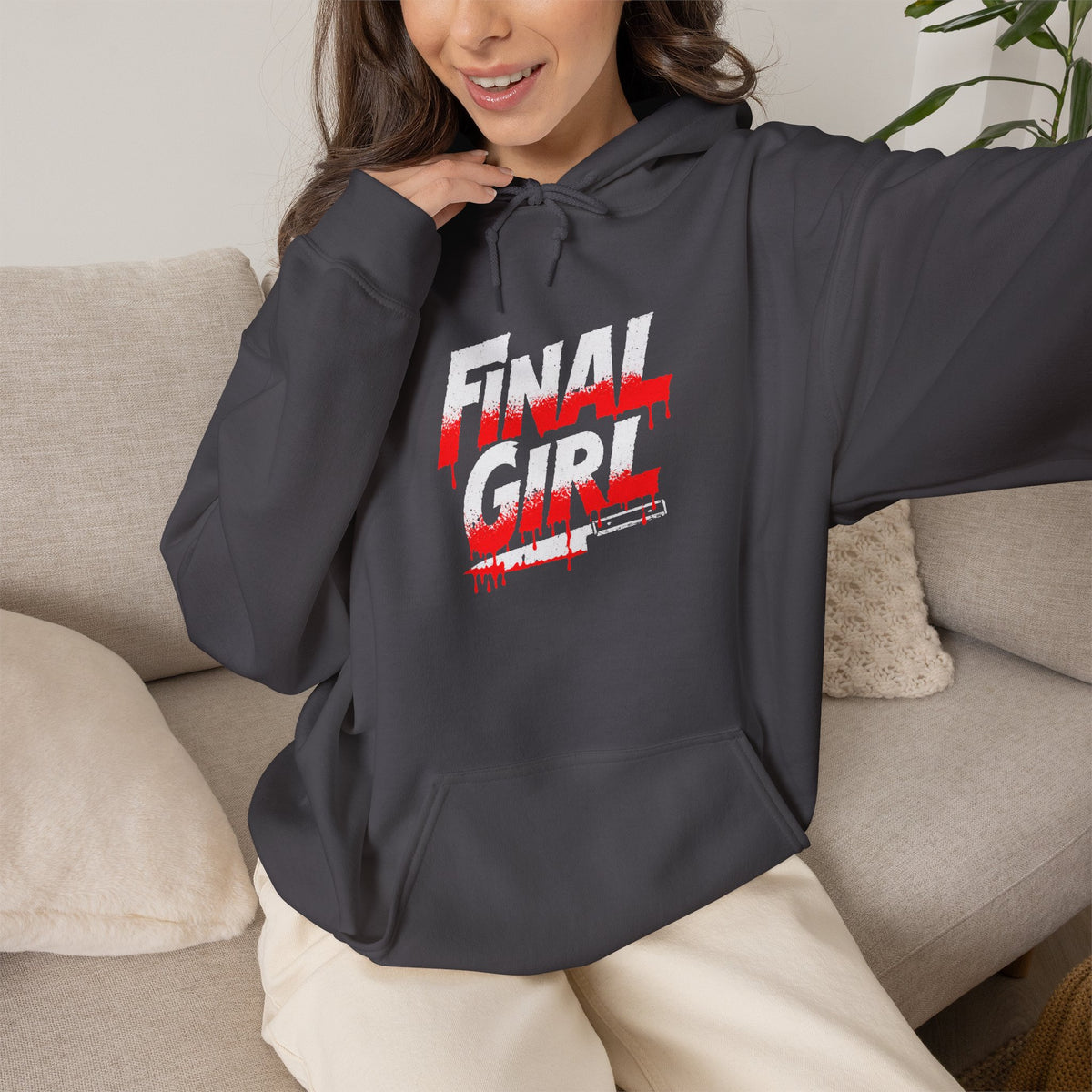 Final Girl Hoodie – Retro Slasher Horror Sweatshirt
