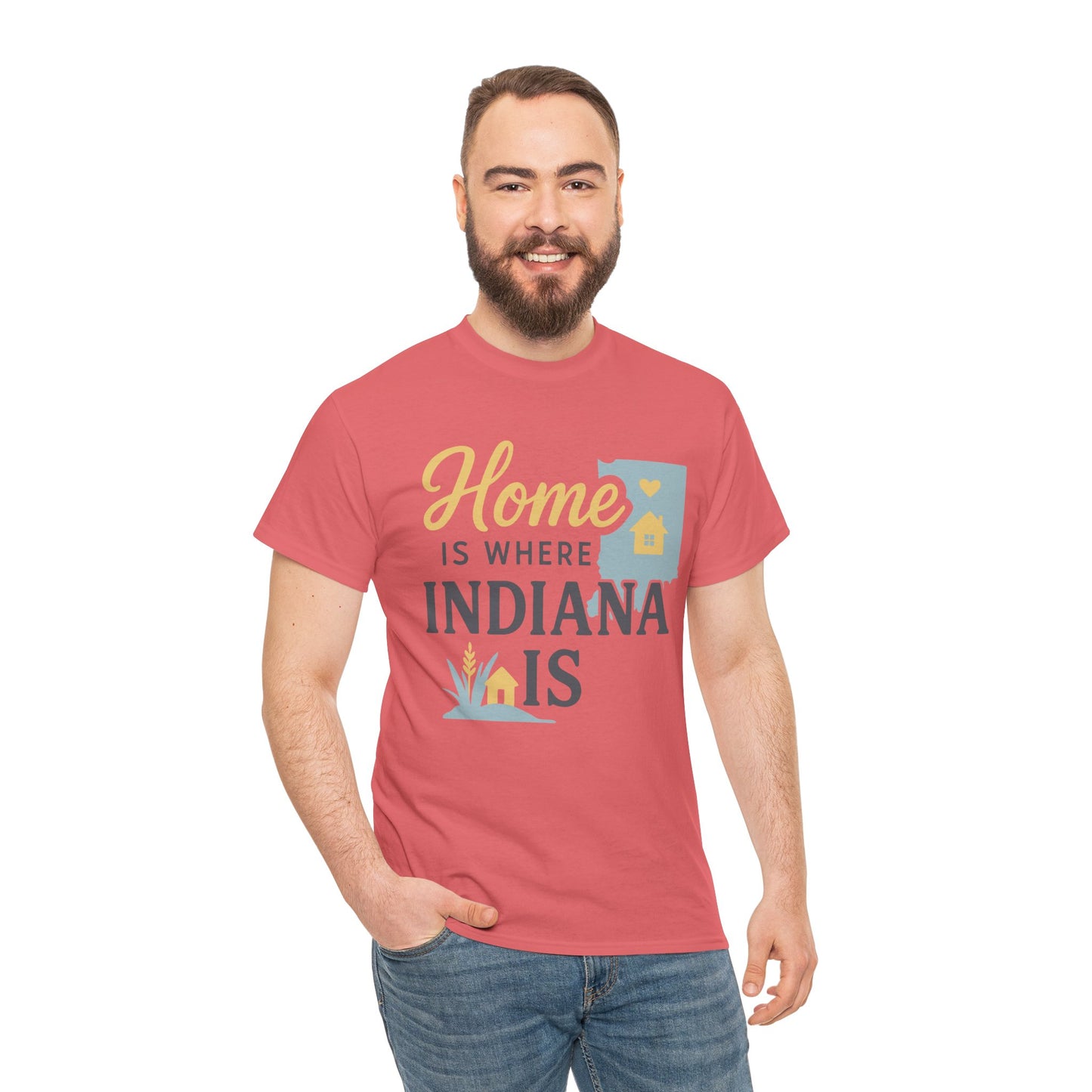 Indiana Home T-Shirt — "Home Is Where Indiana Is" State Pride Tee