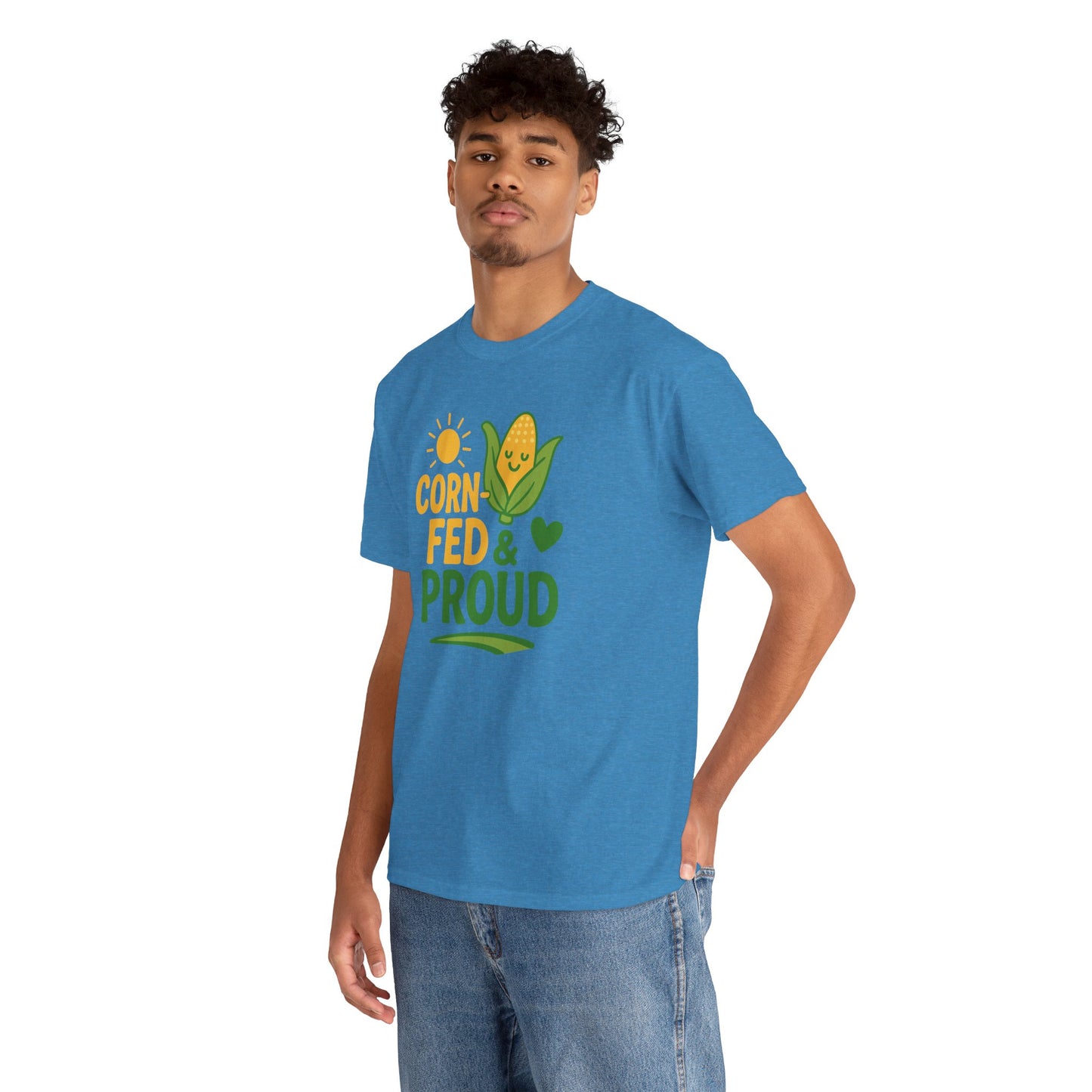 Corny Fed & Proud T-Shirt — Cute Corn Pride Graphic Tee for Farmers & Gardeners