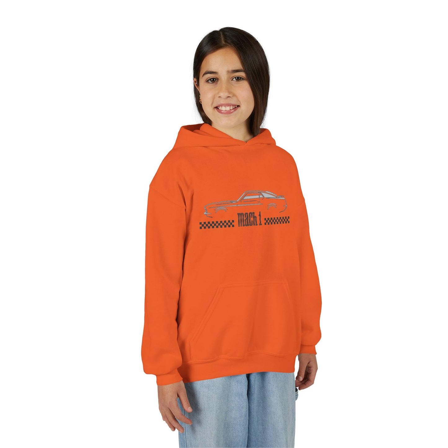 Youth Mustang Mach 1 Hoodie – Classic Vintage Car Pullover