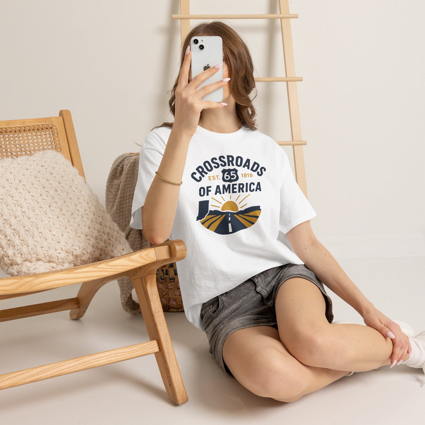 Crossroads of America Tee — Route 65 Vintage Roadtrip T‑Shirt