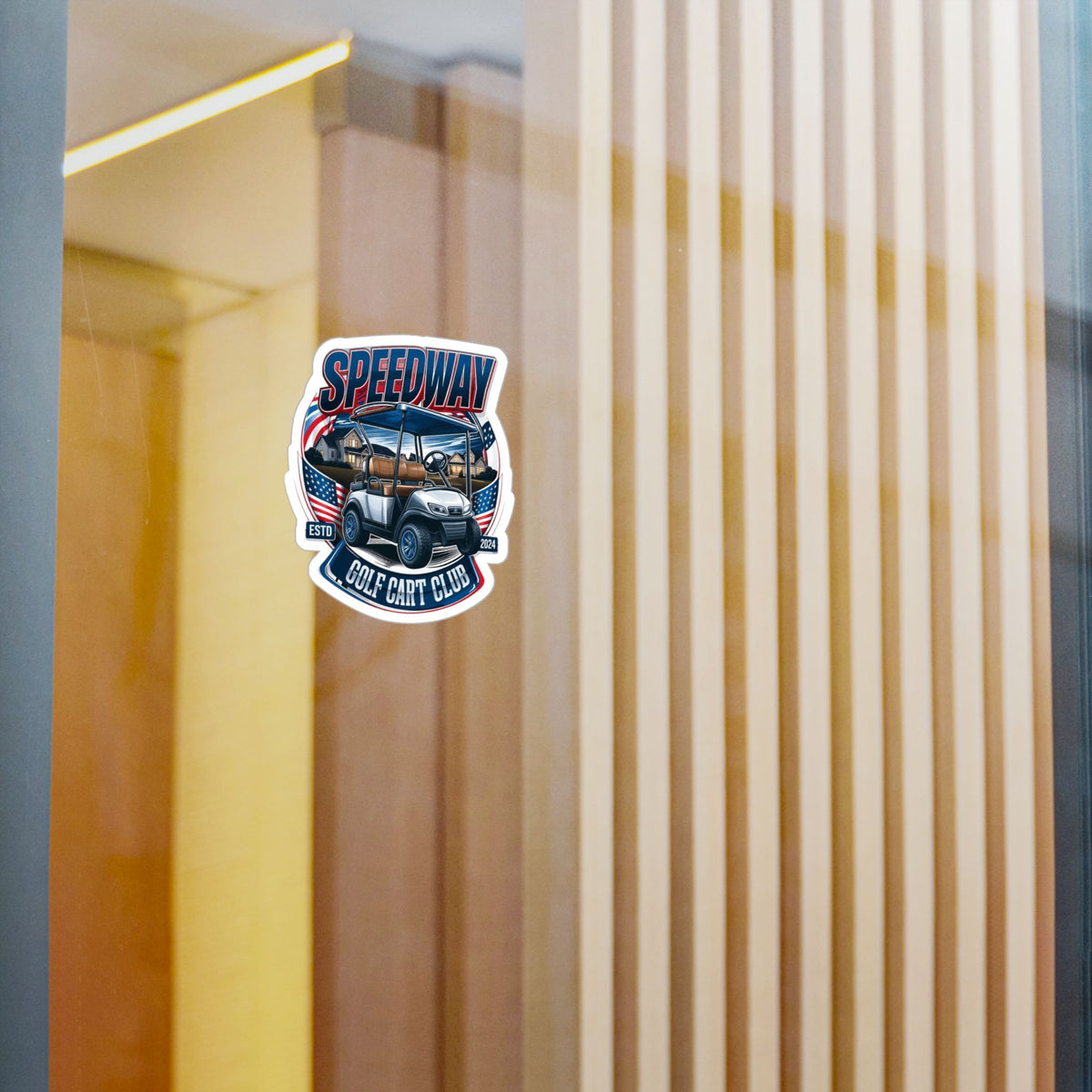 Speedway Golf Cart Club Vinyl Sticker