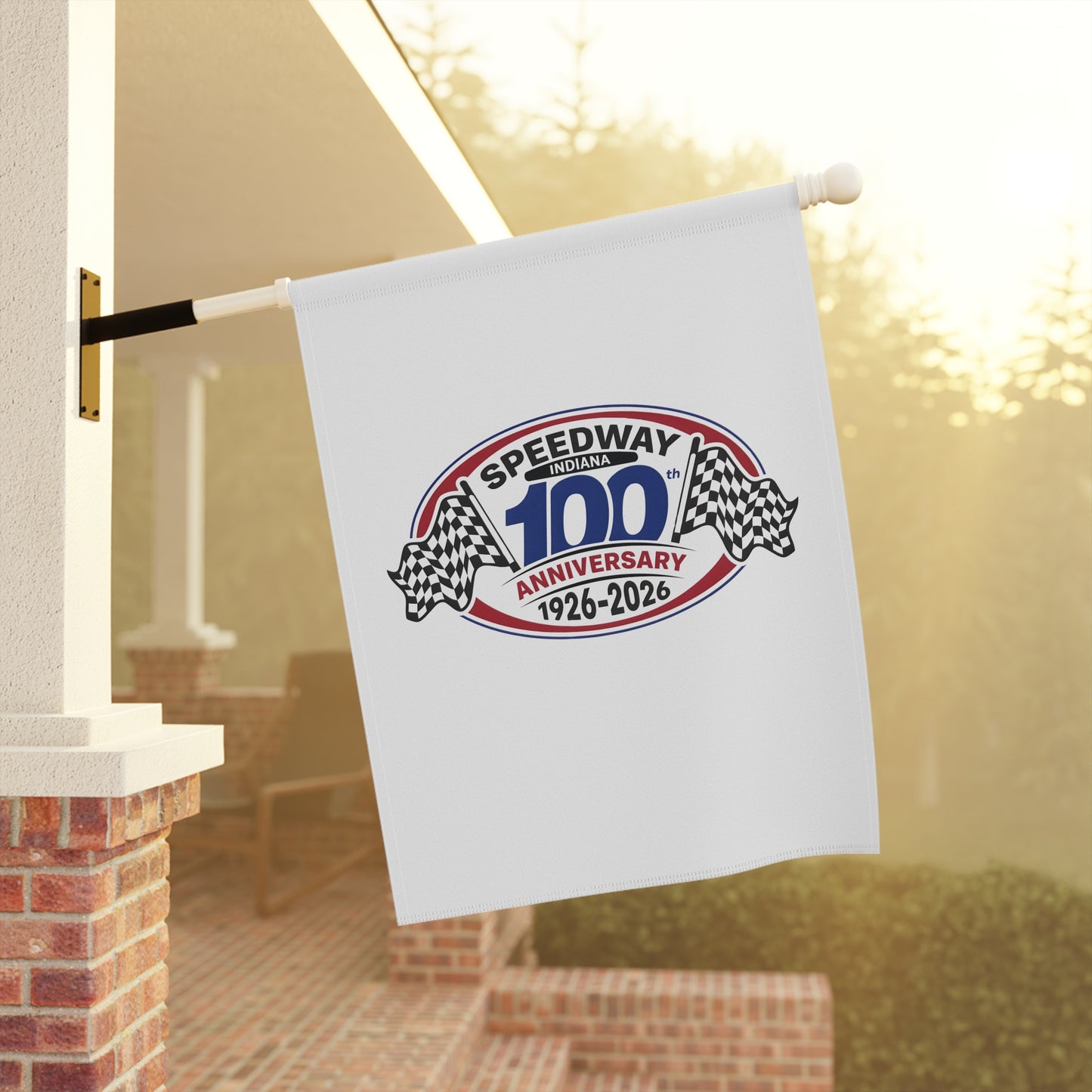 Official Logo Centennial Garden Flag — Speedway '1926–2026' (Flag only)