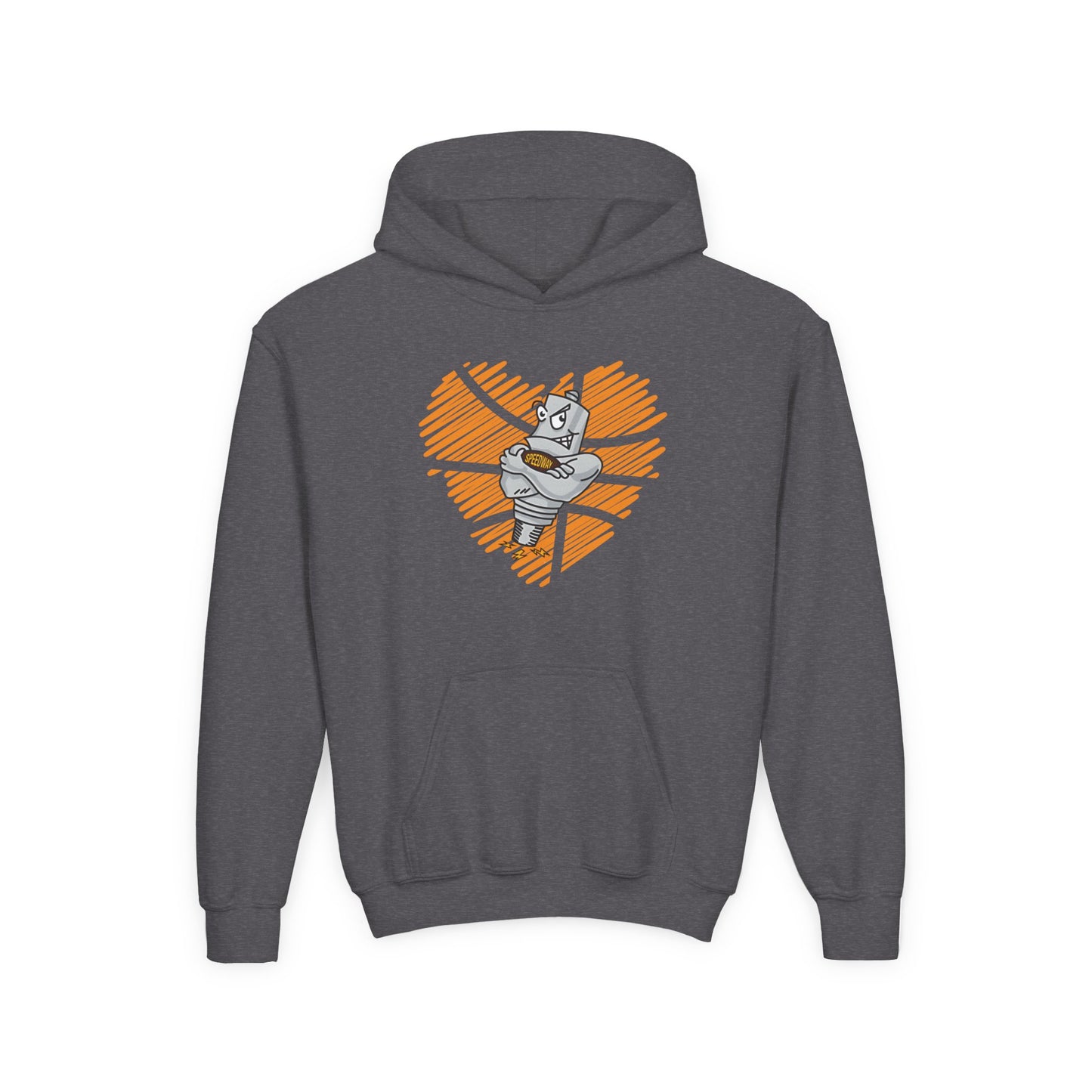 Youth Speedway Sparky Basketball Heavy Blend Hooded Sweatshirt
