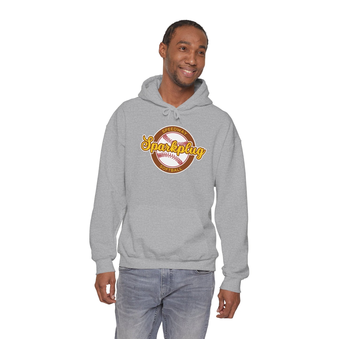 Adult Sparkplug Softball Hoodie — Vintage-Inspired Team Pullover